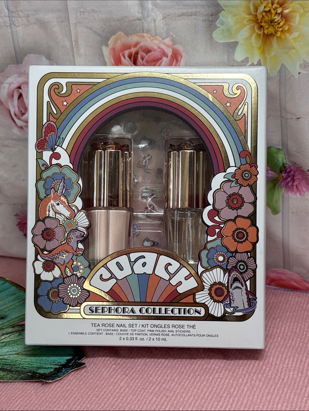 Coach x Sephora Nail Set Tea Rose Limited Edition Collection New in Box - Picture 12 of 12